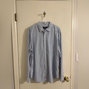 Vineyard Vines Light Blue and White Checkered Shirt